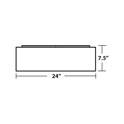 Anton Flush Mount Ceiling Light - line drawing.