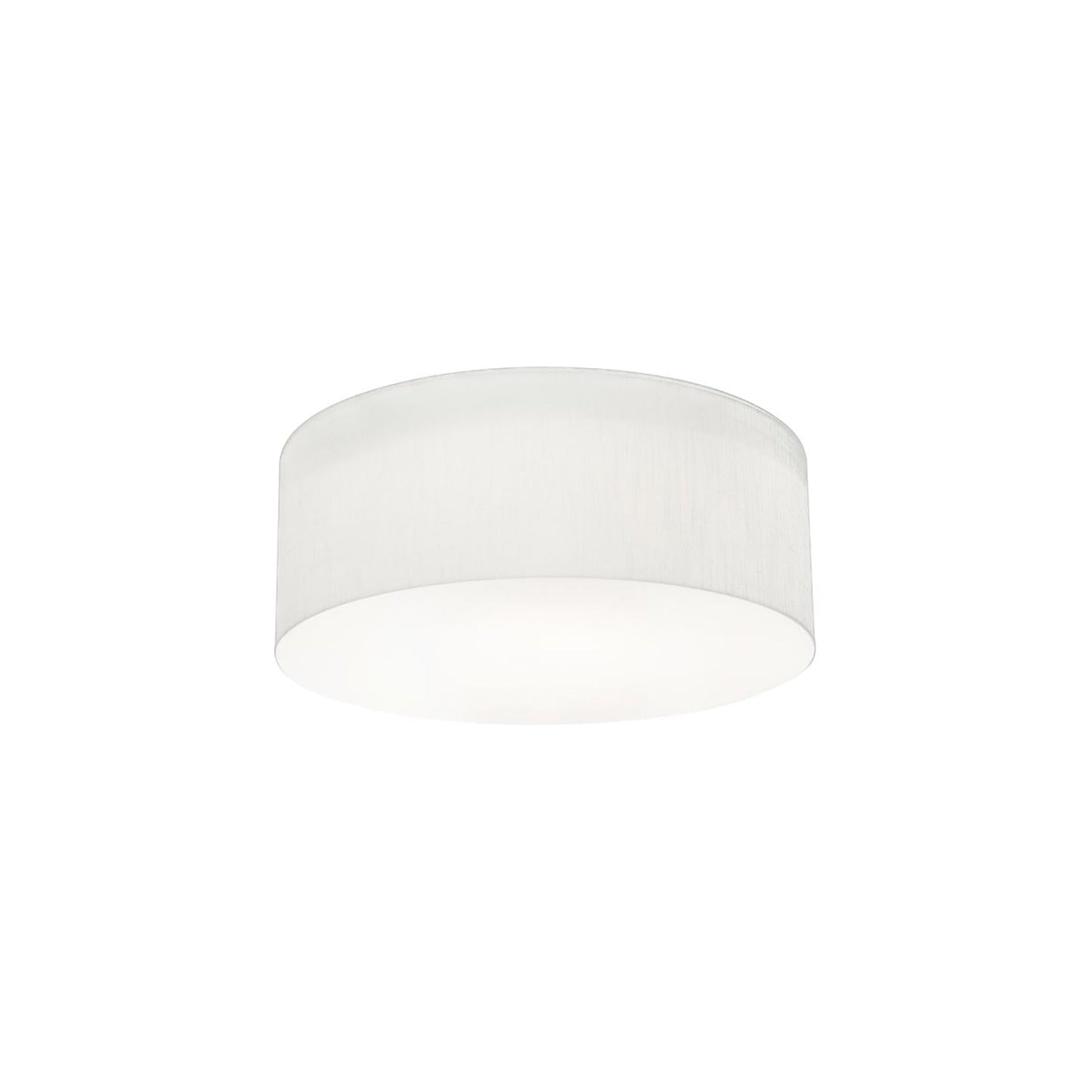 Anton LED Flush Mount Ceiling Light in Linen White (12.25-Inch).