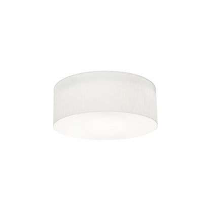 Anton LED Flush Mount Ceiling Light in Linen White (12.25-Inch).