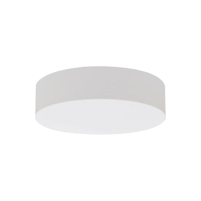 Anton LED Flush Mount Ceiling Light in Linen White (15-Inch).