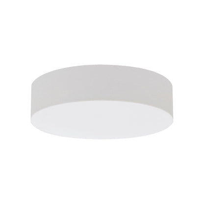 Anton LED Flush Mount Ceiling Light in Linen White (19.25-Inch).