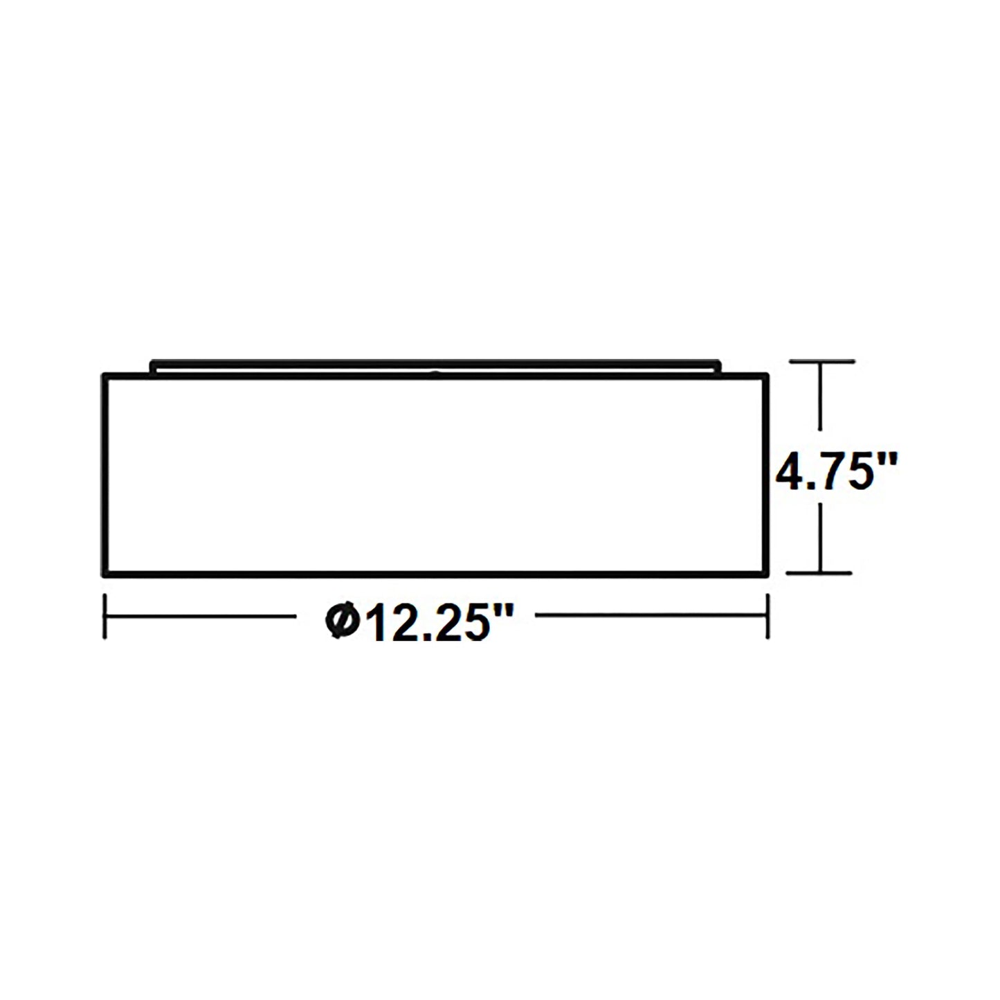 Anton LED Flush Mount Ceiling Light - line drawing.