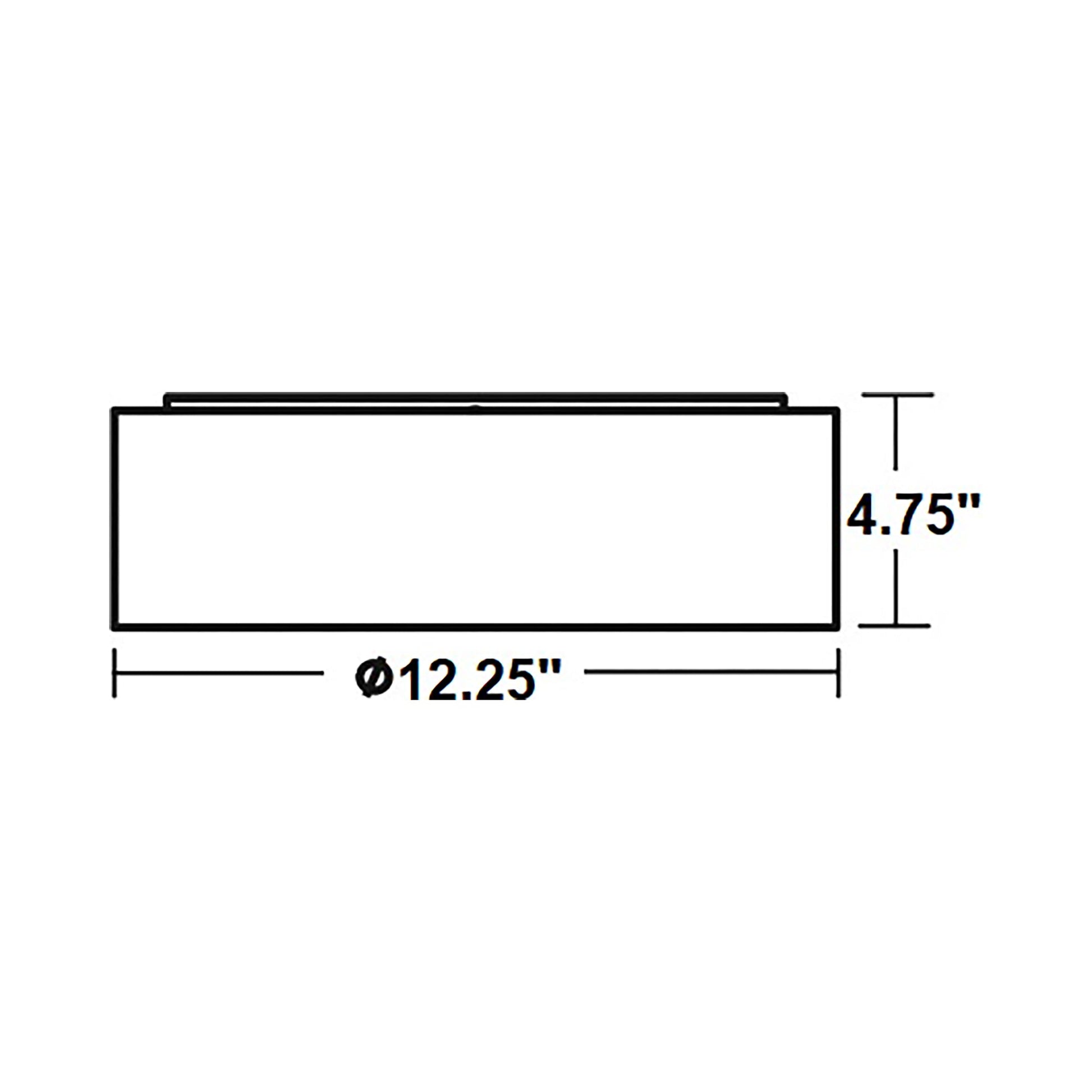 Anton LED Flush Mount Ceiling Light - line drawing.
