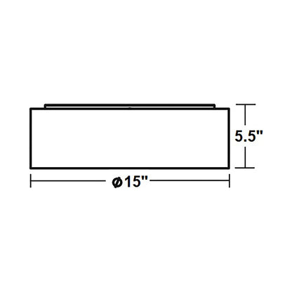 Anton LED Flush Mount Ceiling Light - line drawing.