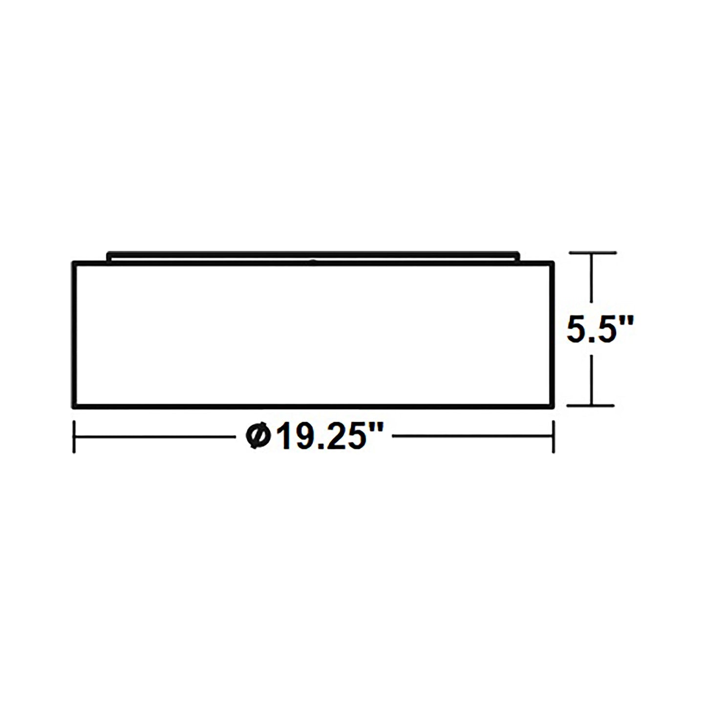 Anton LED Flush Mount Ceiling Light - line drawing.