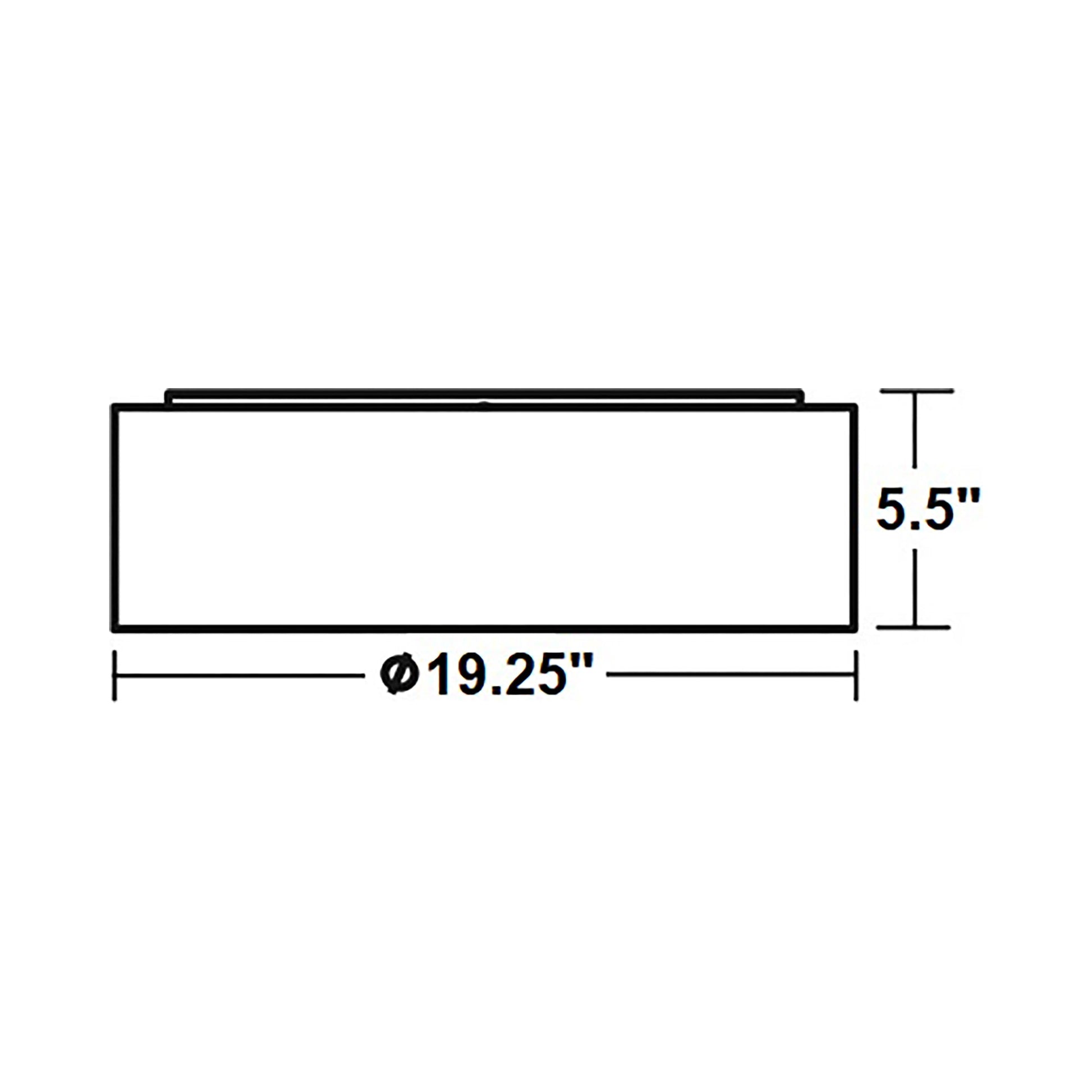 Anton LED Flush Mount Ceiling Light - line drawing.