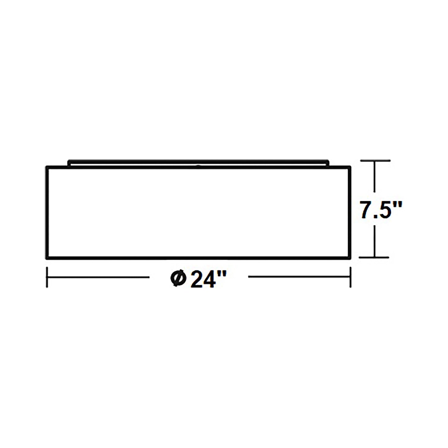 Anton LED Flush Mount Ceiling Light - line drawing.