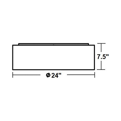 Anton LED Flush Mount Ceiling Light - line drawing.