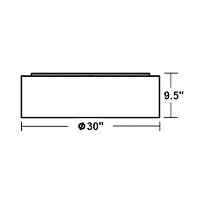 Anton LED Flush Mount Ceiling Light - line drawing.