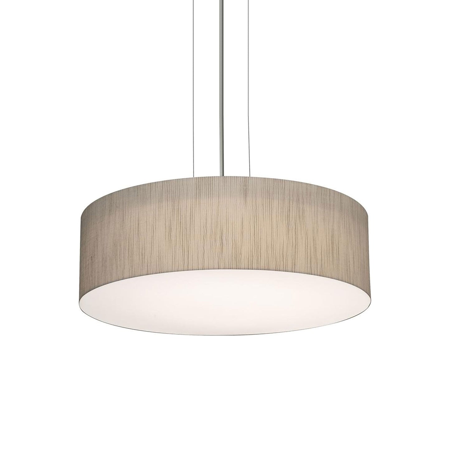 Anton LED Pendant Light in Satin Nickel/Jute (15-Inch).