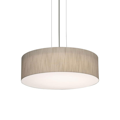 Anton LED Pendant Light in Satin Nickel/Jute (15-Inch).