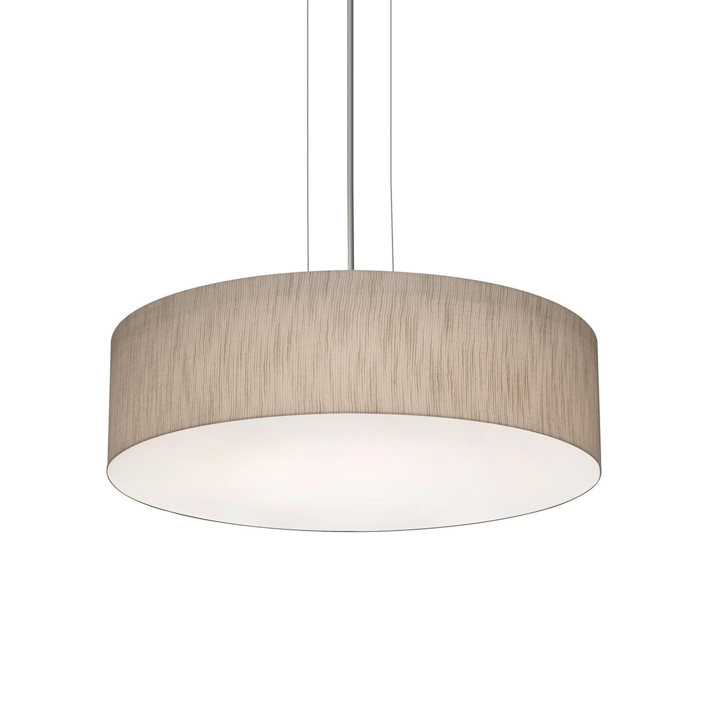Anton LED Pendant Light in Satin Nickel/Jute (19.25-Inch).