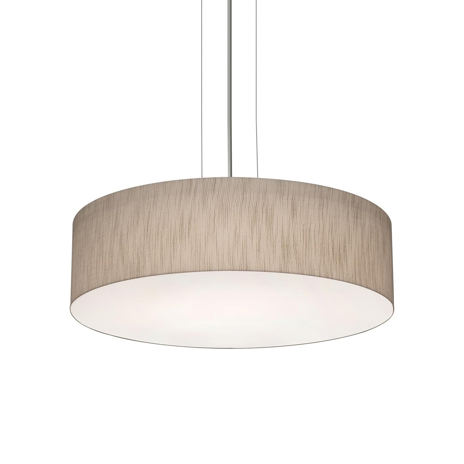 Anton LED Pendant Light in Satin Nickel/Jute (19.25-Inch).