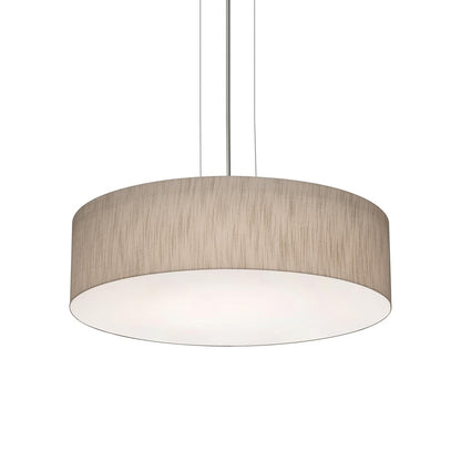 Anton LED Pendant Light in Satin Nickel/Jute (19.25-Inch).