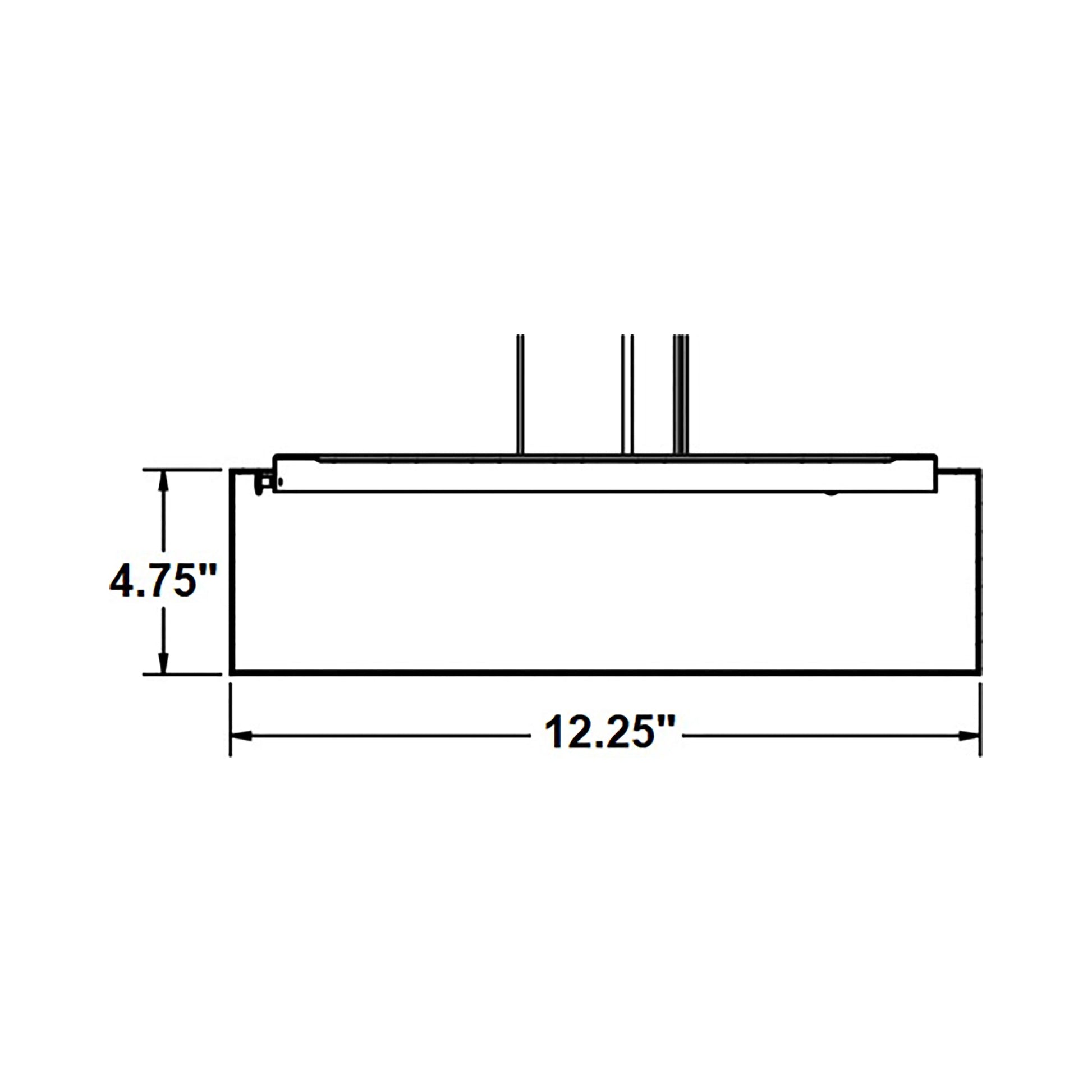 Anton LED Pendant Light - line drawing.
