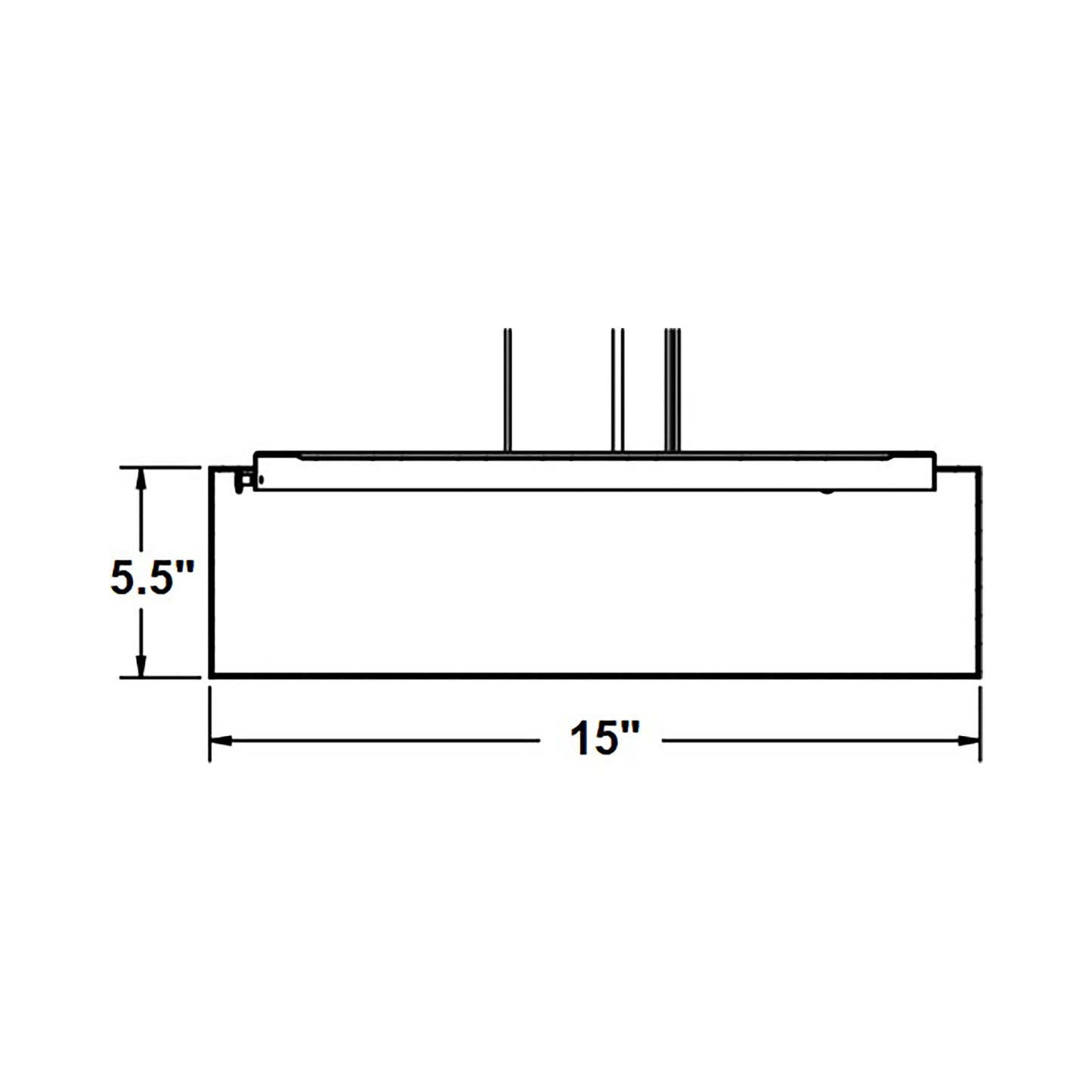 Anton LED Pendant Light - line drawing.