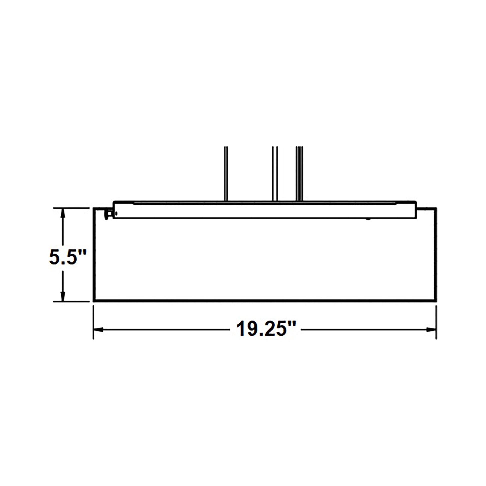 Anton LED Pendant Light - line drawing.