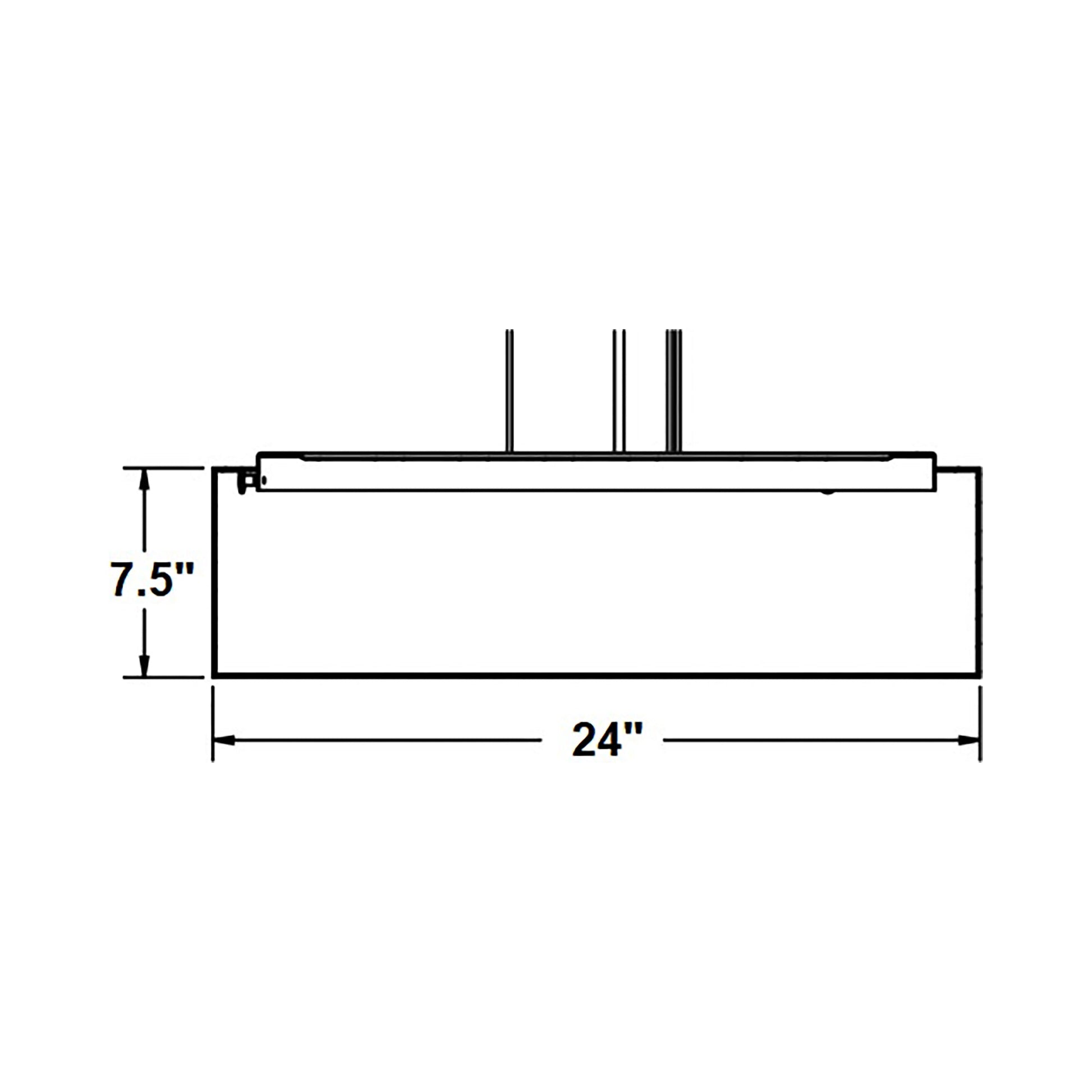 Anton LED Pendant Light - line drawing.