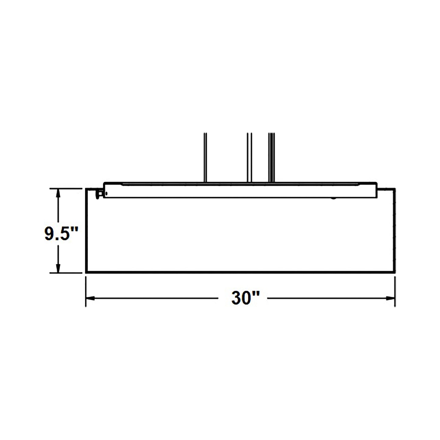 Anton LED Pendant Light - line drawing.