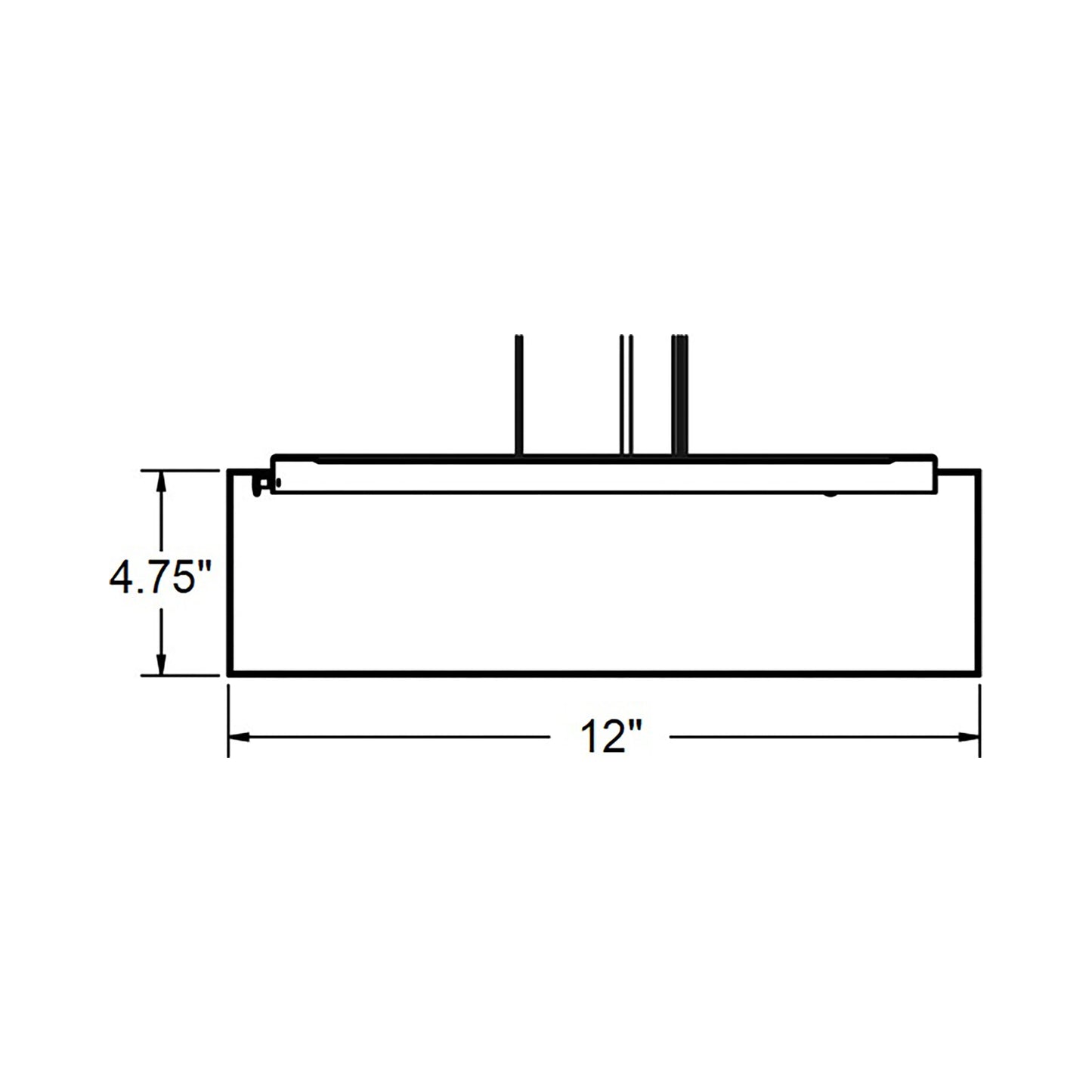 Anton Pendant Light - line drawing.