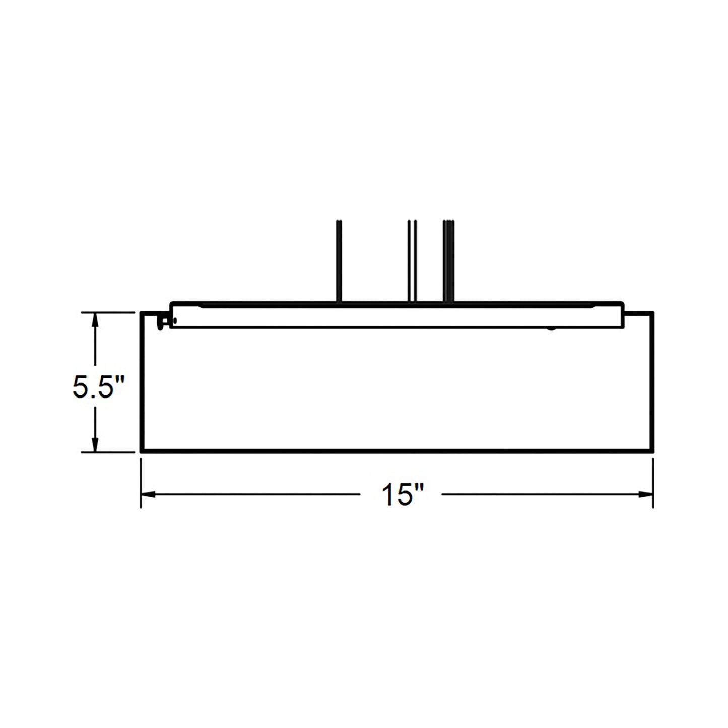 Anton Pendant Light - line drawing.