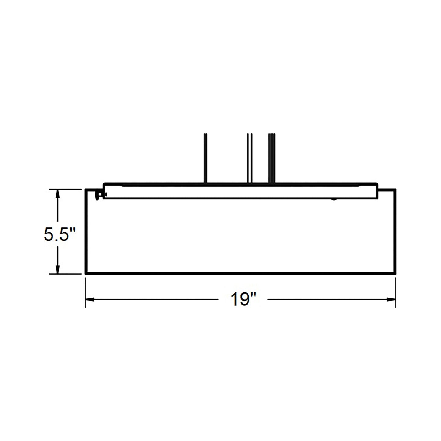 Anton Pendant Light - line drawing.