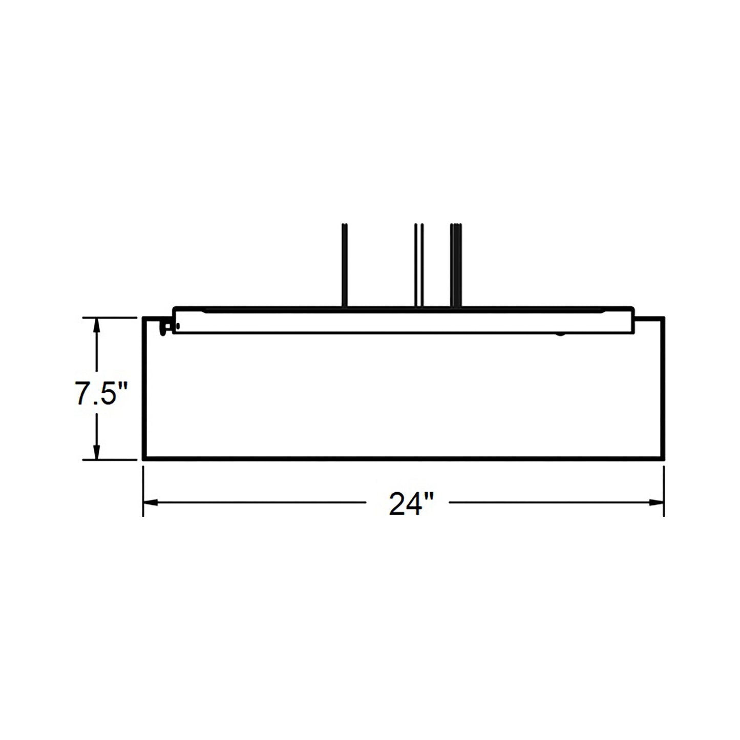 Anton Pendant Light - line drawing.