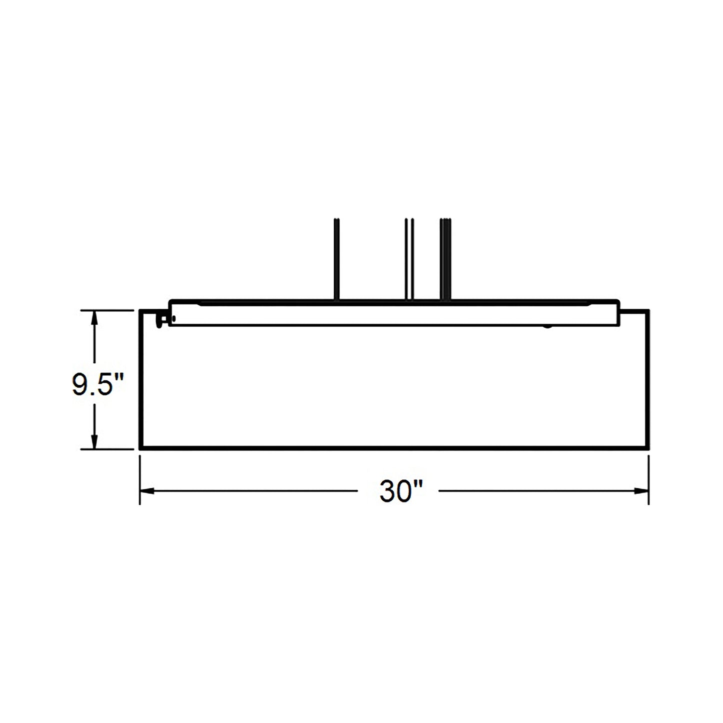Anton Pendant Light - line drawing.