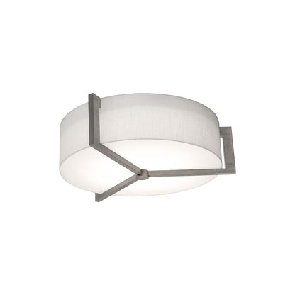Apex Flush Mount Ceiling Light in Linen White/Weathered Grey (14.25-Inch).
