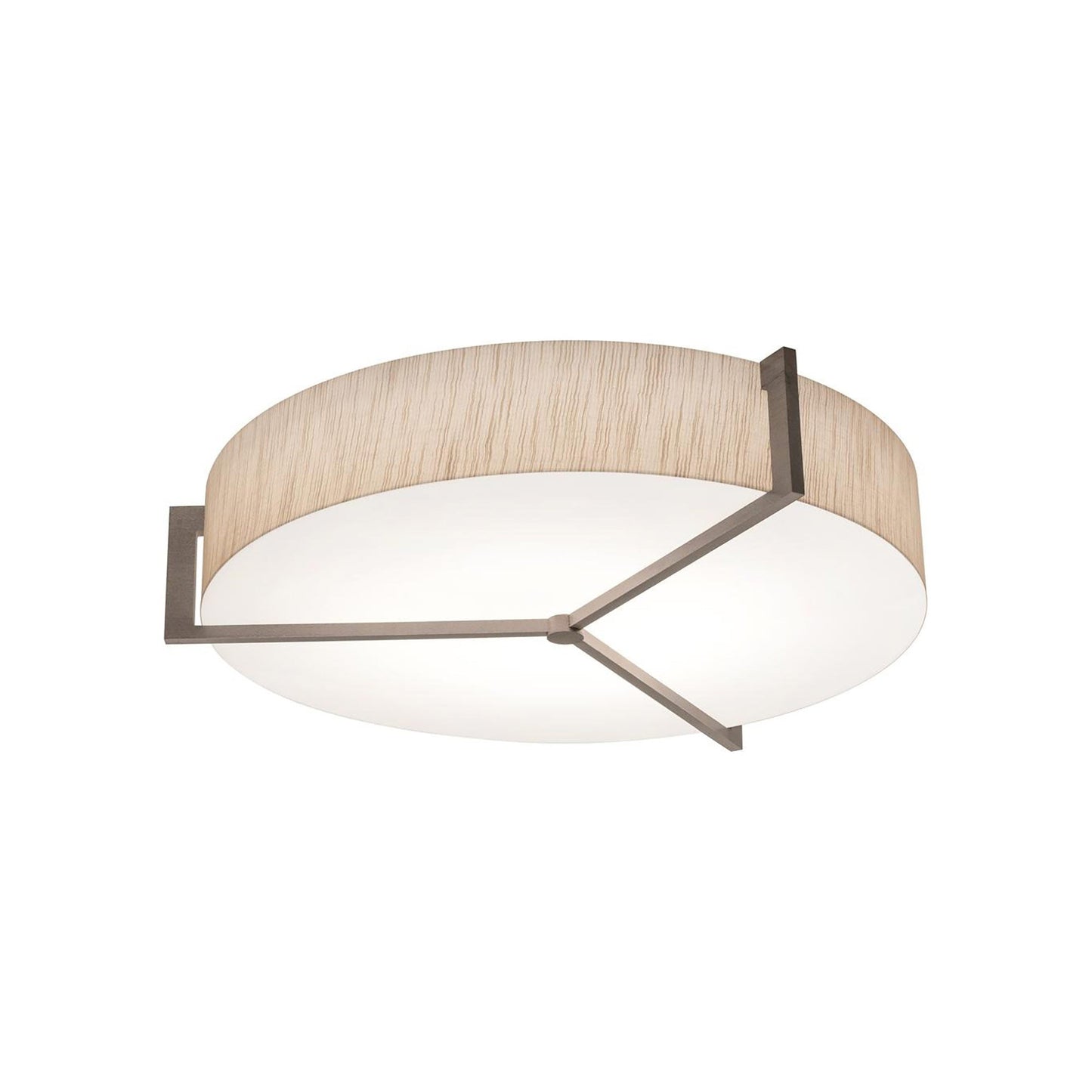 Apex Flush Mount Ceiling Light in Jute/Weathered Grey (21.25-Inch).
