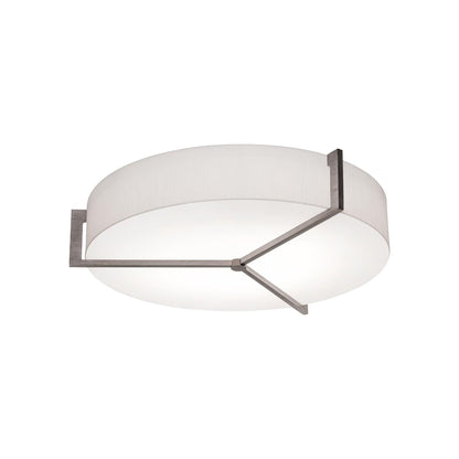 Apex Flush Mount Ceiling Light in Linen White/Weathered Grey (21.25-Inch).