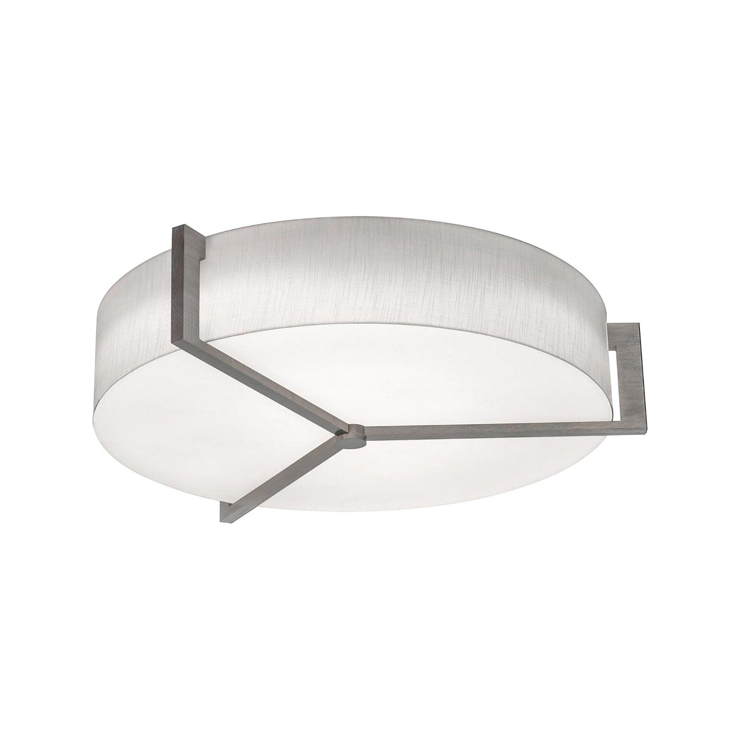 Apex Flush Mount Ceiling Light in Linen White/Weathered Grey (27.25-Inch).