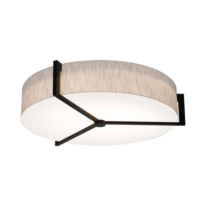Apex Flush Mount Ceiling Light in Jute/Espresso (33.38-Inch).