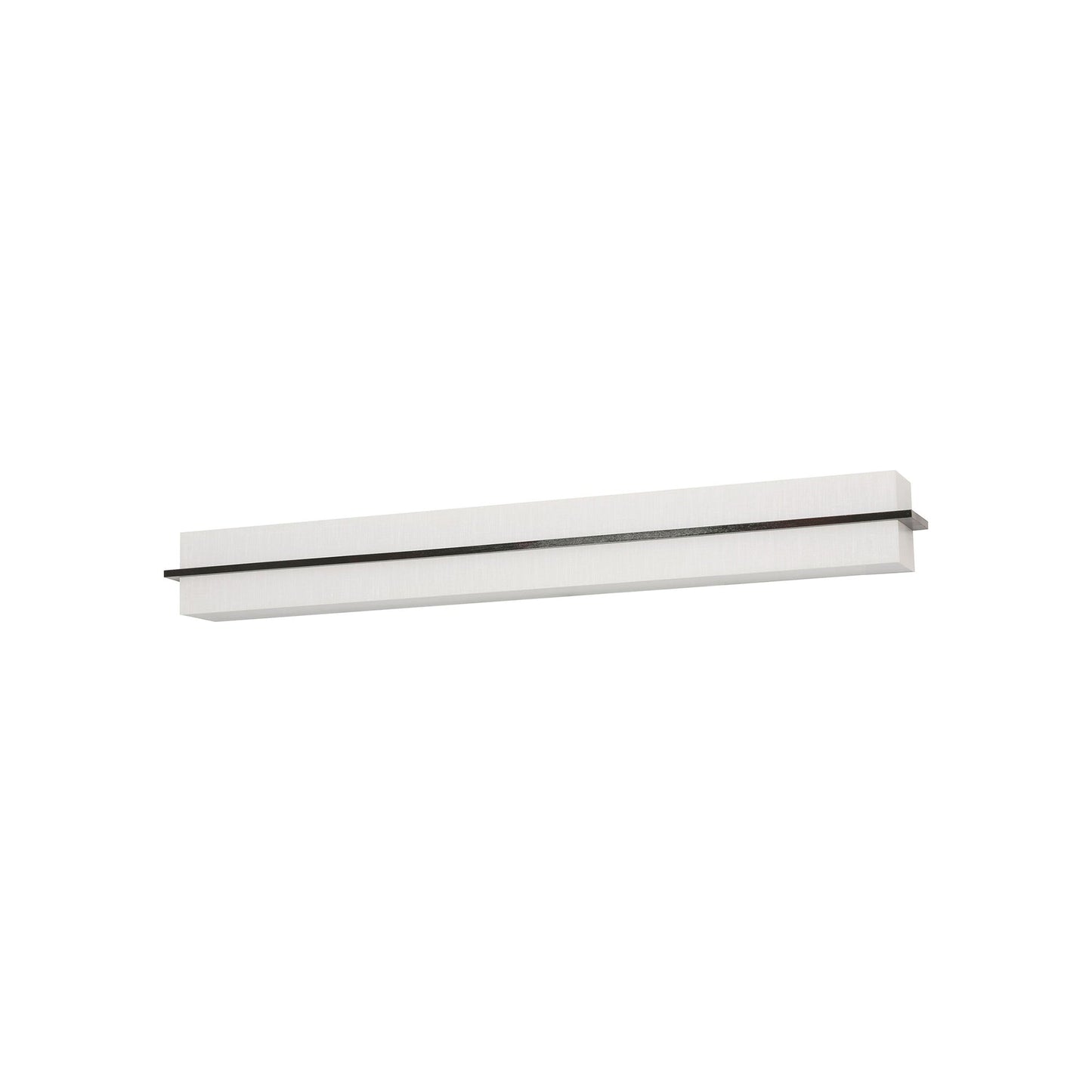 Apex LED Bath Vanity Light in Linen White/Espresso (26.5-Inch).