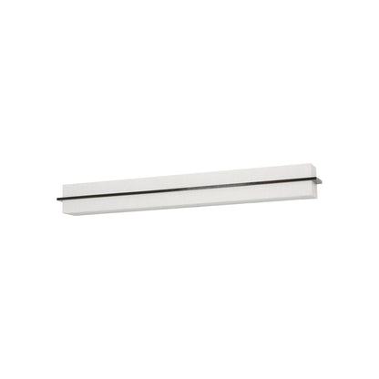 Apex LED Bath Vanity Light in Linen White/Espresso (26.5-Inch).
