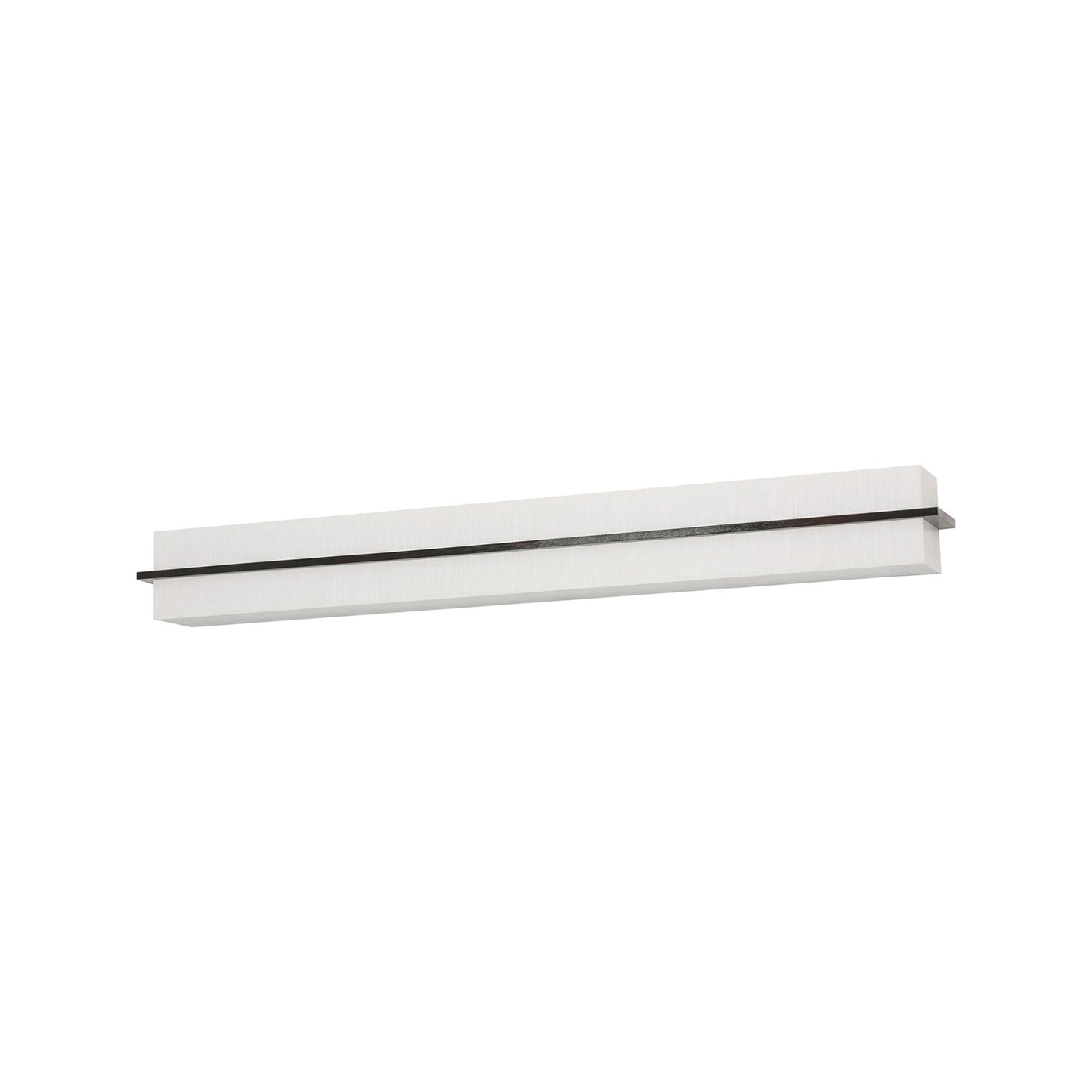Apex LED Bath Vanity Light in Linen White/Espresso (38.5-Inch).