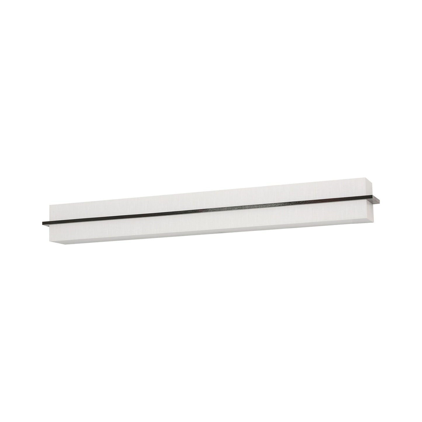 Apex LED Bath Vanity Light in Linen White/Espresso (50.5-Inch).