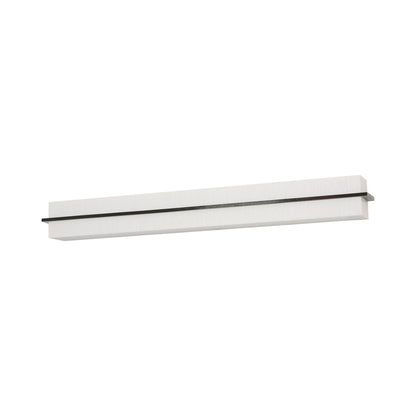 Apex LED Bath Vanity Light in Linen White/Espresso (50.5-Inch).