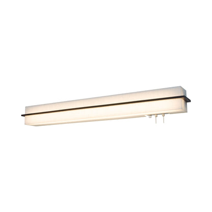 Apex LED Overbed Wall Light in Jute/Espresso (38-Inch).
