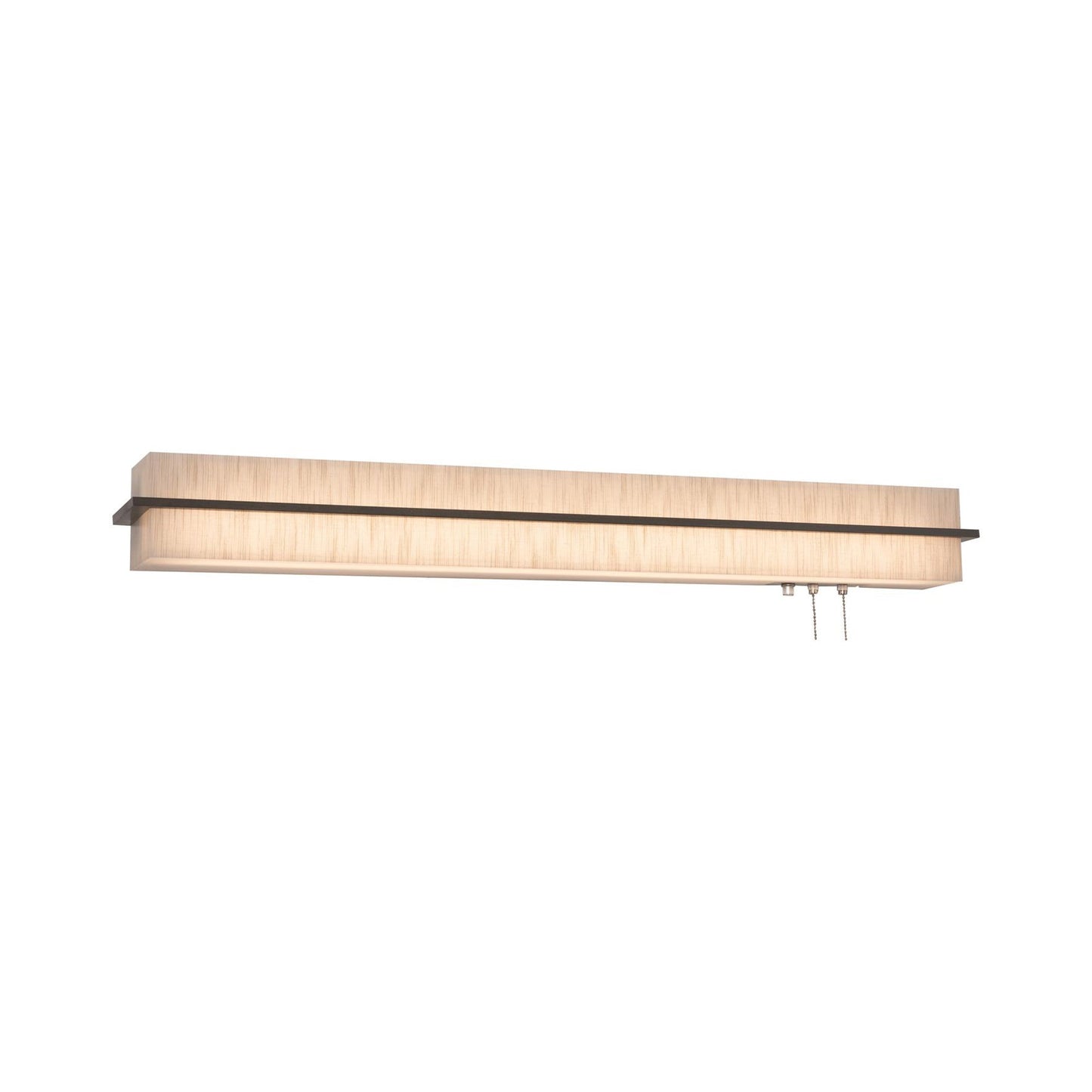 Apex LED Overbed Wall Light in Jute/Weathered Grey (38-Inch).