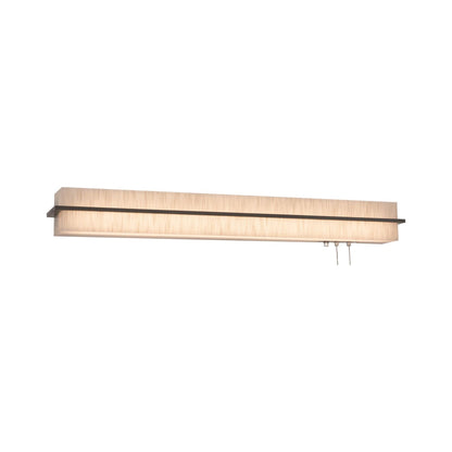 Apex LED Overbed Wall Light in Jute/Weathered Grey (38-Inch).