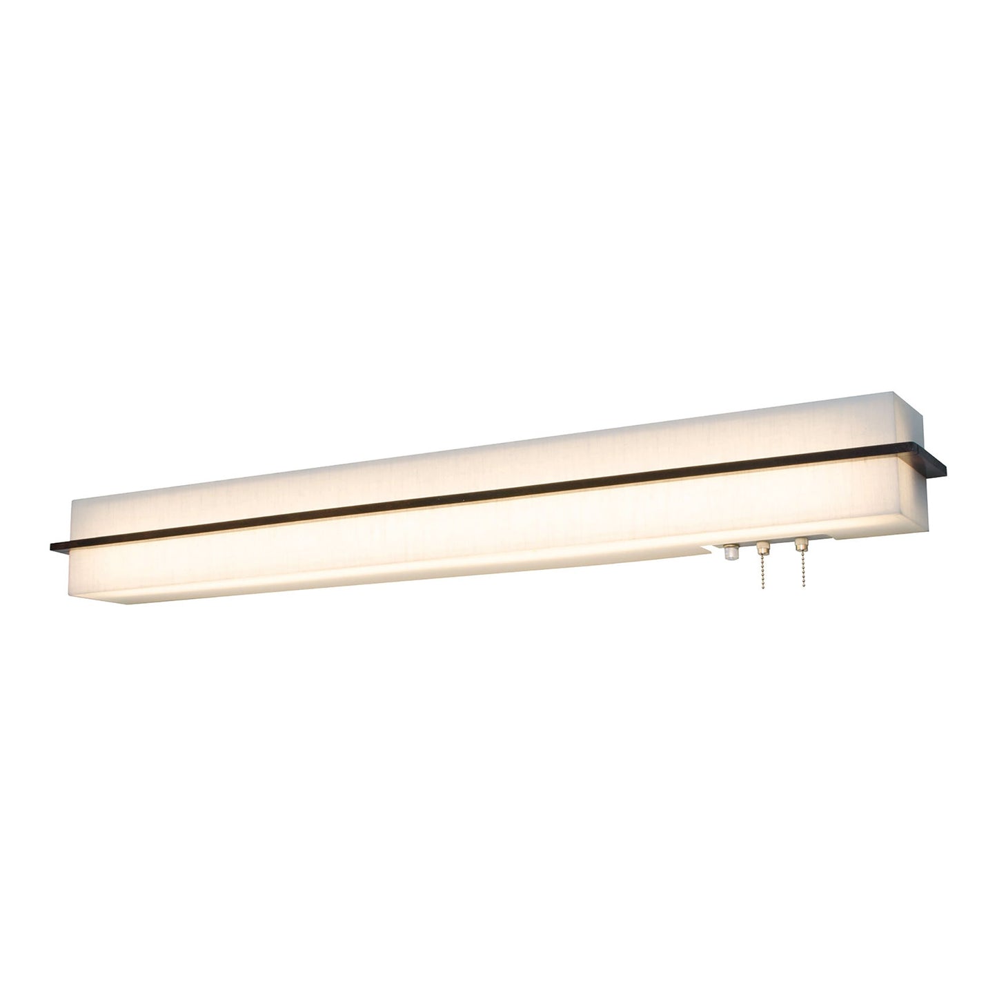 Apex LED Overbed Wall Light in Jute/Espresso (50-Inch).
