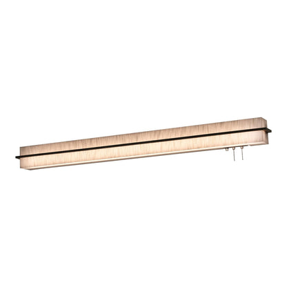 Apex LED Overbed Wall Light in Jute/Weathered Grey (50-Inch).