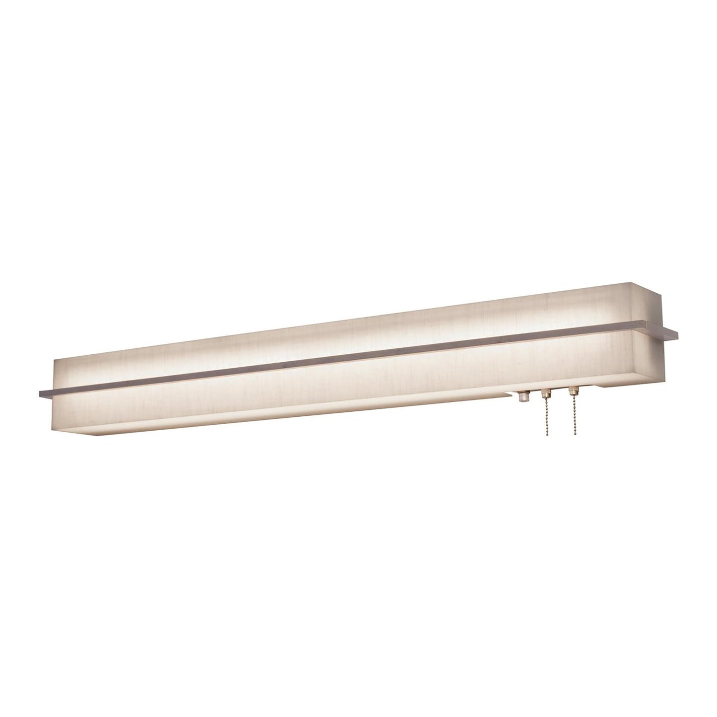 Apex LED Overbed Wall Light in Linen White/Weathered Grey (50-Inch).