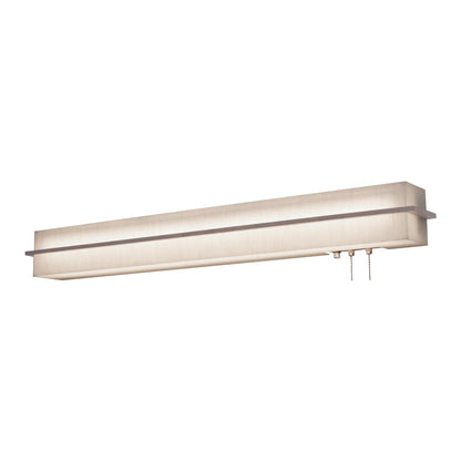 Apex LED Overbed Wall Light in Linen White/Weathered Grey (50-Inch).
