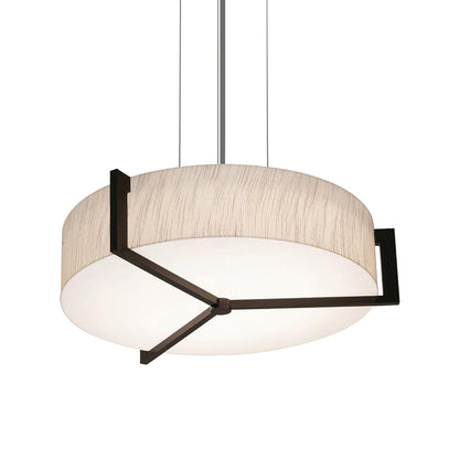 Apex LED Pendant Light in Jute/Espresso (17-Inch).