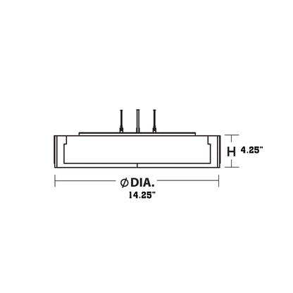 Apex LED Pendant Light - line drawing.