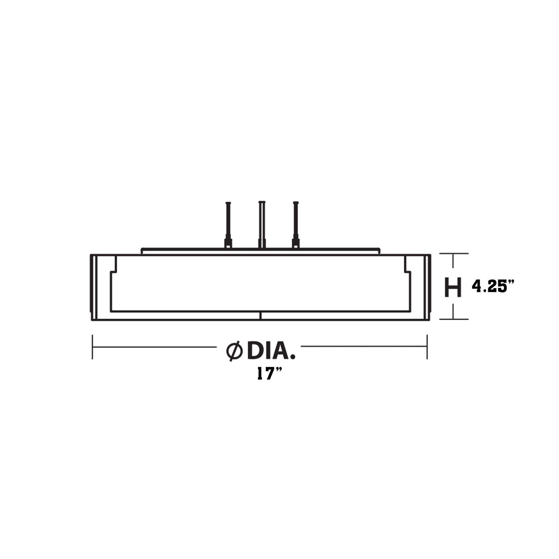 Apex LED Pendant Light - line drawing.