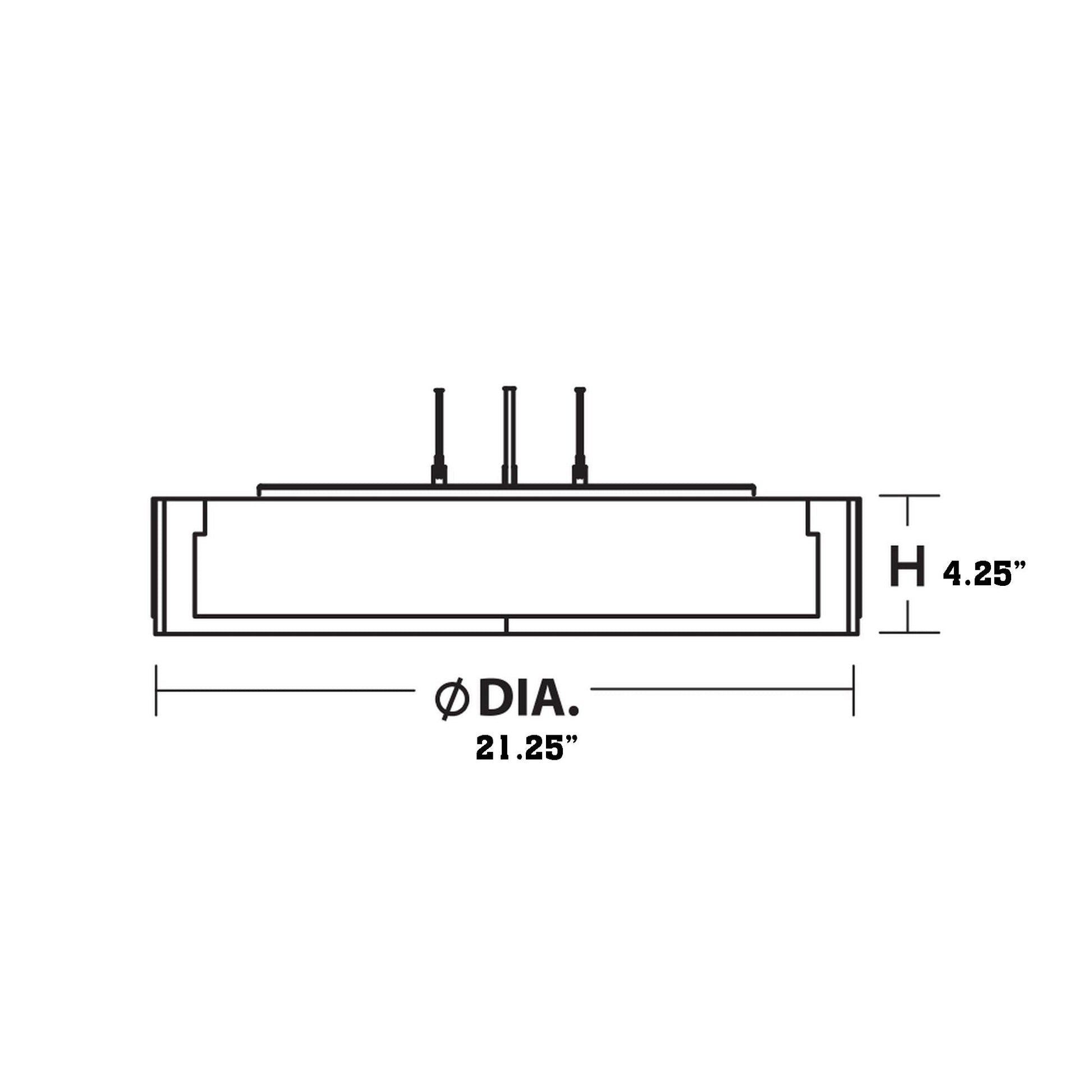 Apex LED Pendant Light - line drawing.