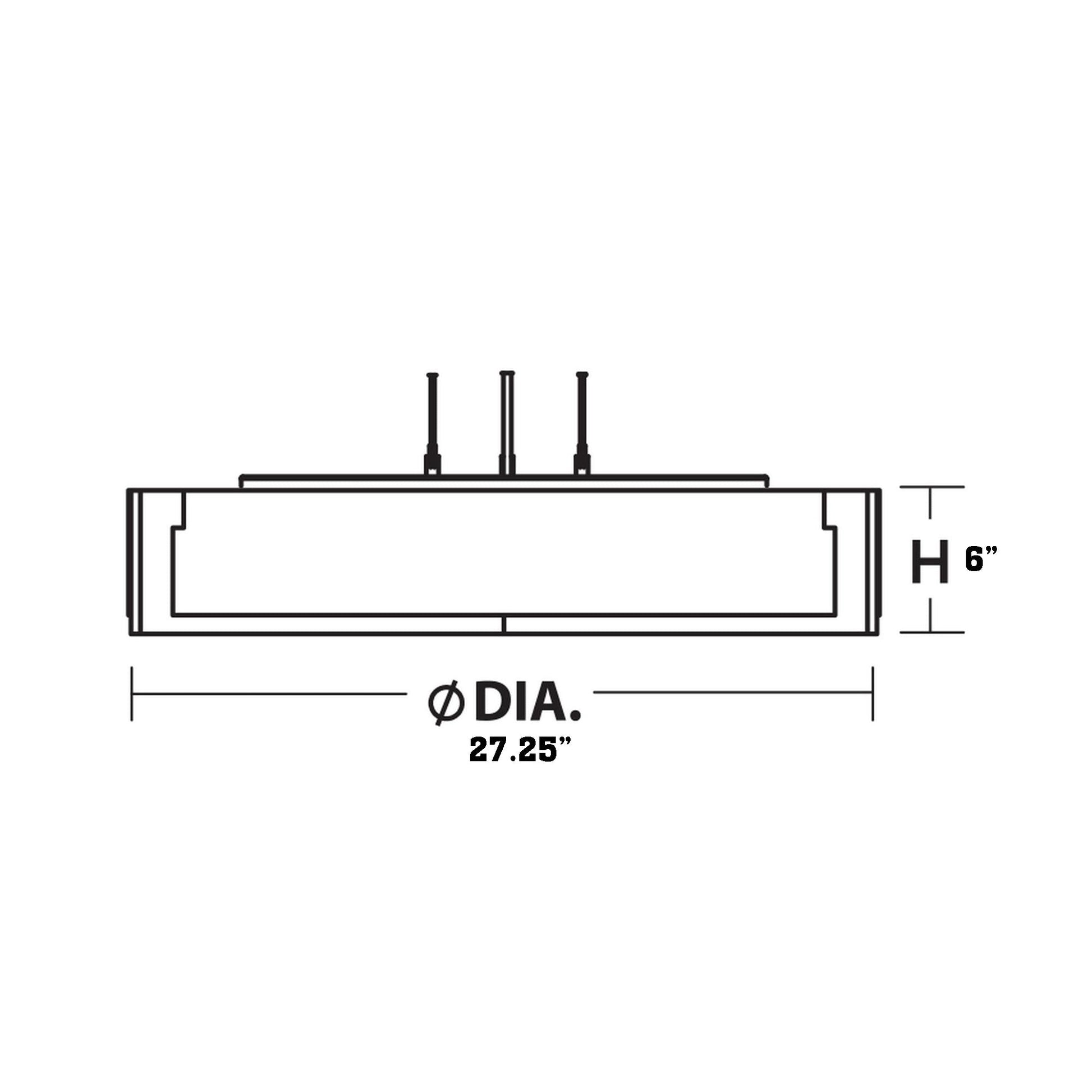 Apex LED Pendant Light - line drawing.